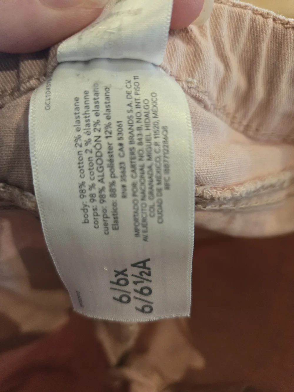 Carter's Light Pink Slim Stretch Jeans for Girls
